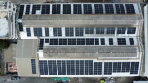 DTS Industry solar panel installation on factory roof