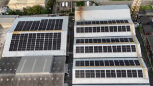 Aerial view of Formosa Organic Chemical Industrial Co., Ltd. solar panel installation