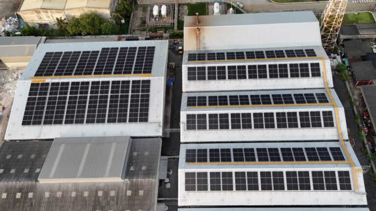Aerial view of Formosa Organic Chemical Industrial Co., Ltd. solar panel installation