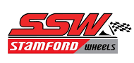 SSW Stamford Wheels logo with checkered flag