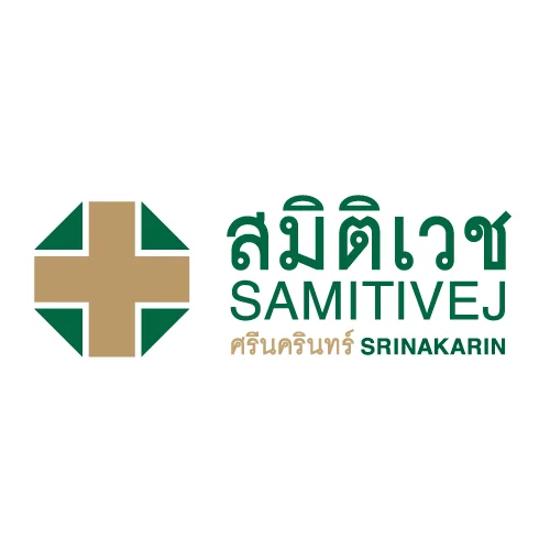 Samitivej Srinakarin Hospital logo, a green cross with a gold center.