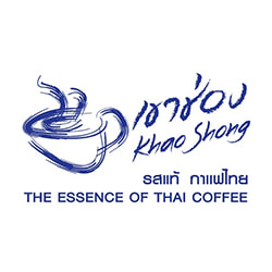 Khao Shong logo with Thai text and "The Essence of Thai Coffee