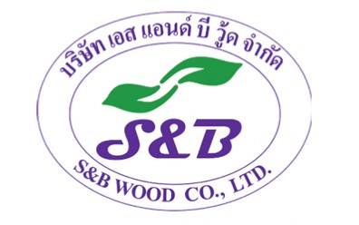 S&B Wood Co., Ltd. logo with Thai text and green leaf design